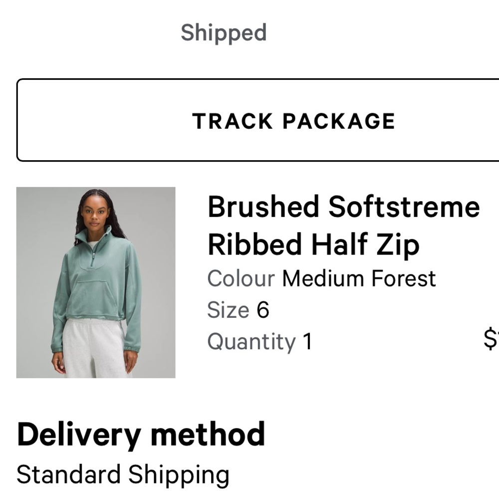 Lululemon Softstreme Ribbed Half Zip